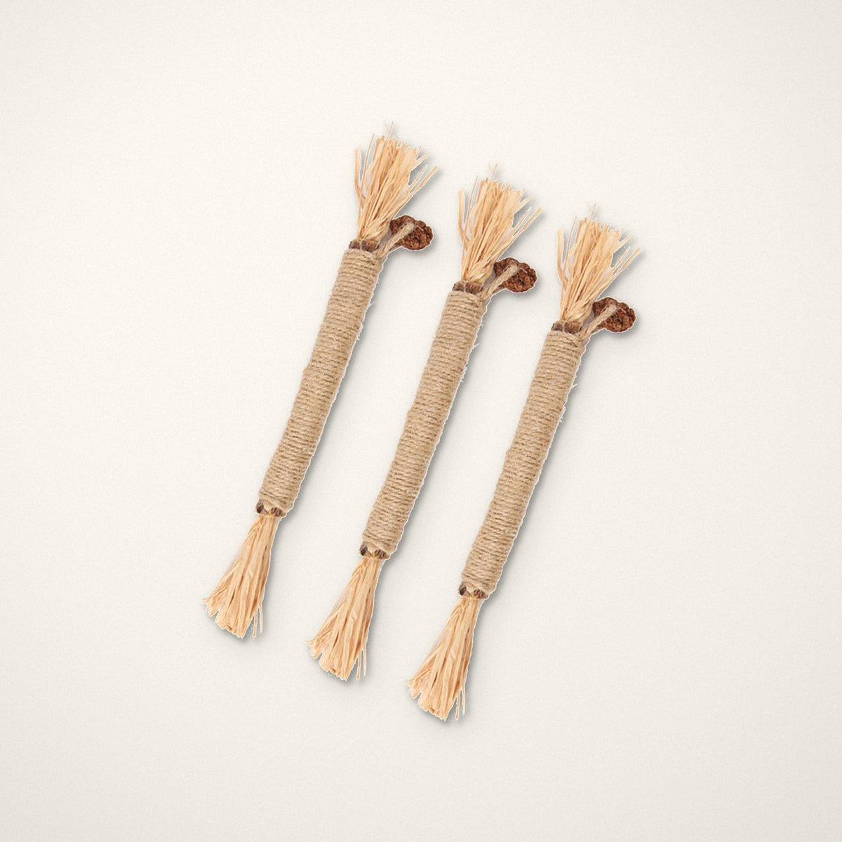 Three natural silvervine chew sticks